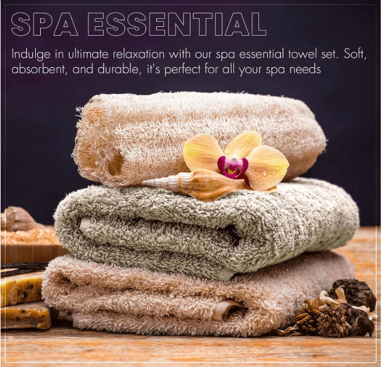 Pack of 6 Cotton Bath Towels – 27" x 54", Super Soft, Quick-Dry, Multicolor