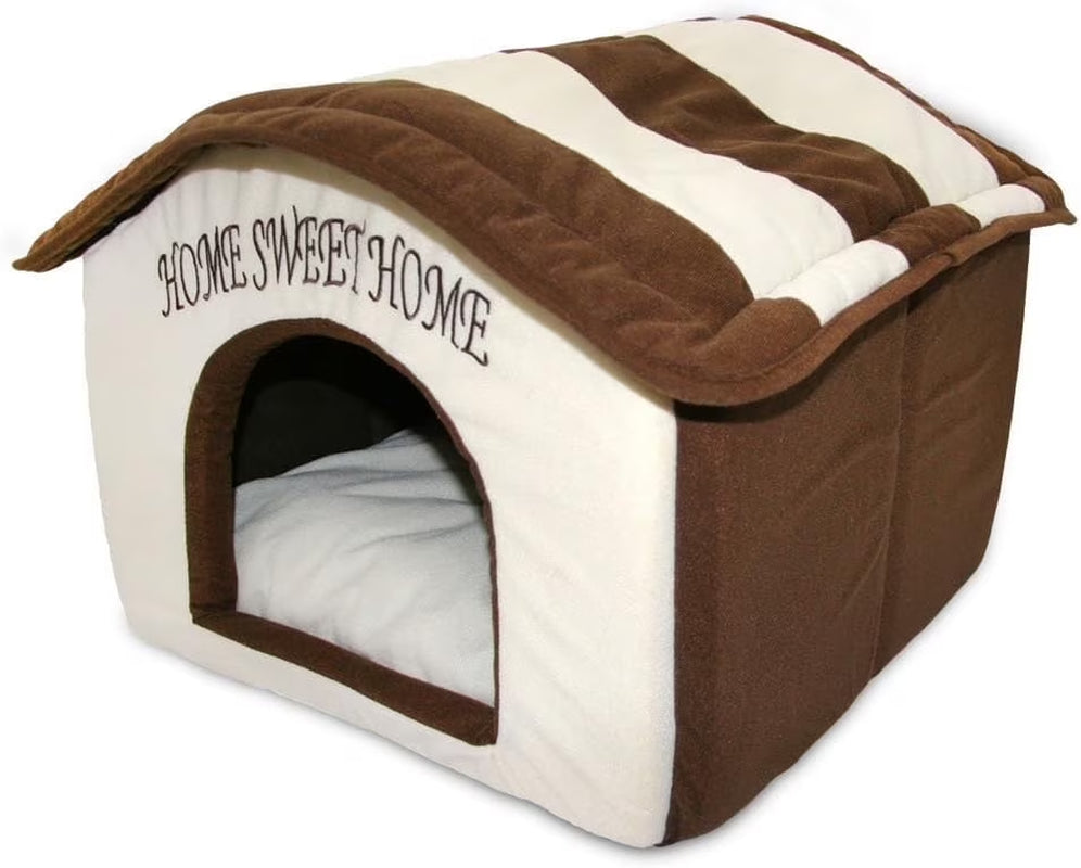 Portable Indoor Pet House – Cozy Shelter for Cats & Small Dogs, Cream