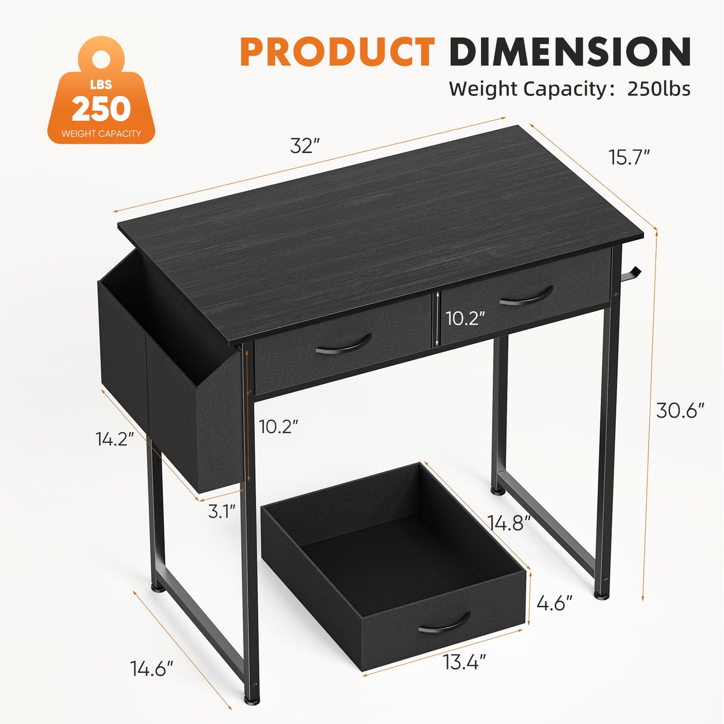 Small Home Office Bedroom Writing Learning Computer Desk