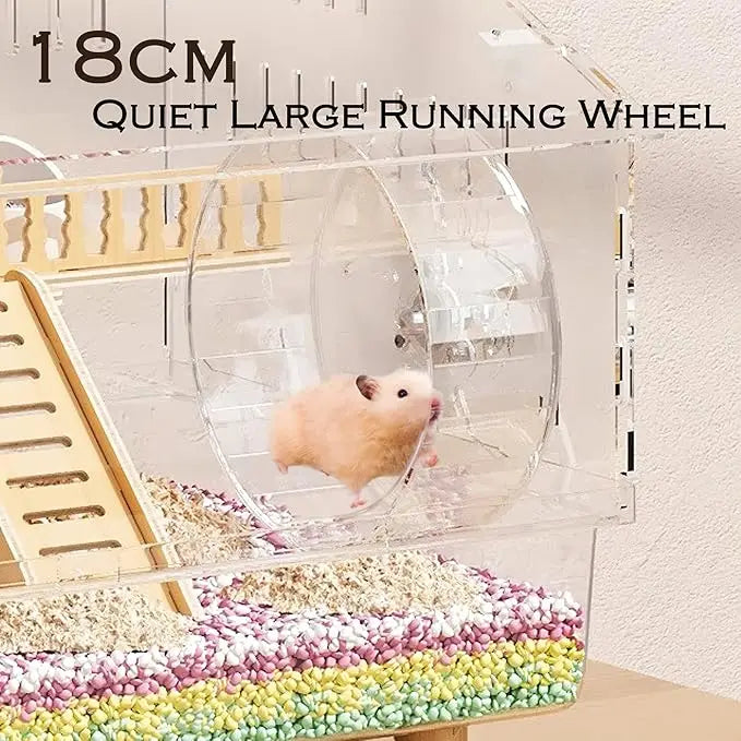 Transparent Habitat for Dwarf Hamsters, Mice, and Gerbils