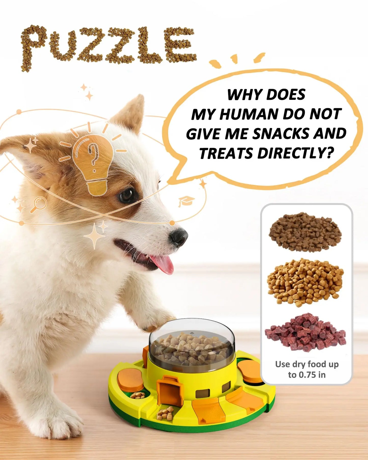 Interactive Puzzle Toy for Dogs – Enrichment Slow Feeder & Treat Dispenser for All Breeds