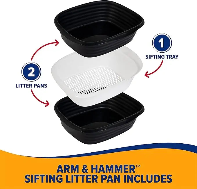 Sifting Cat Litter Box with Microban Protection – Includes Scoop for Easy Cleaning