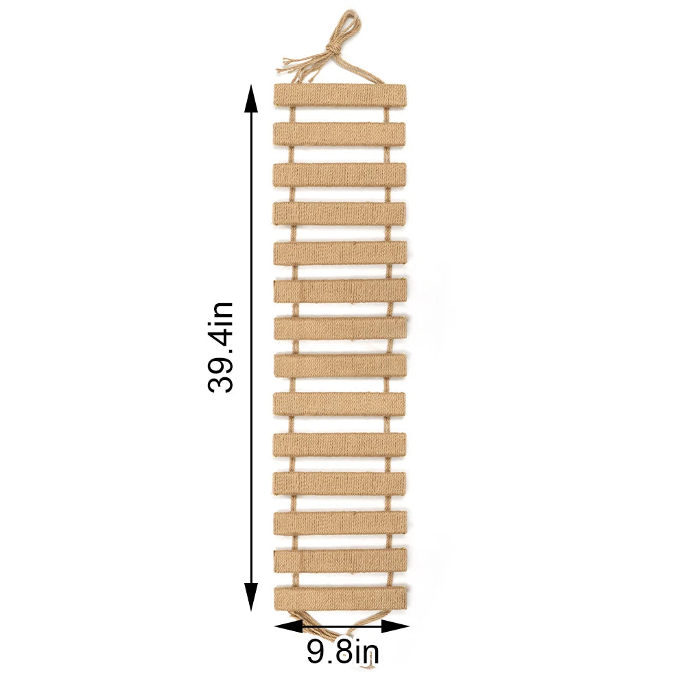 39.4" Cat Bridge for Cage – Sisal Rope Ladder & Wooden Step Scratcher | Pet Furniture & Cat Accessories