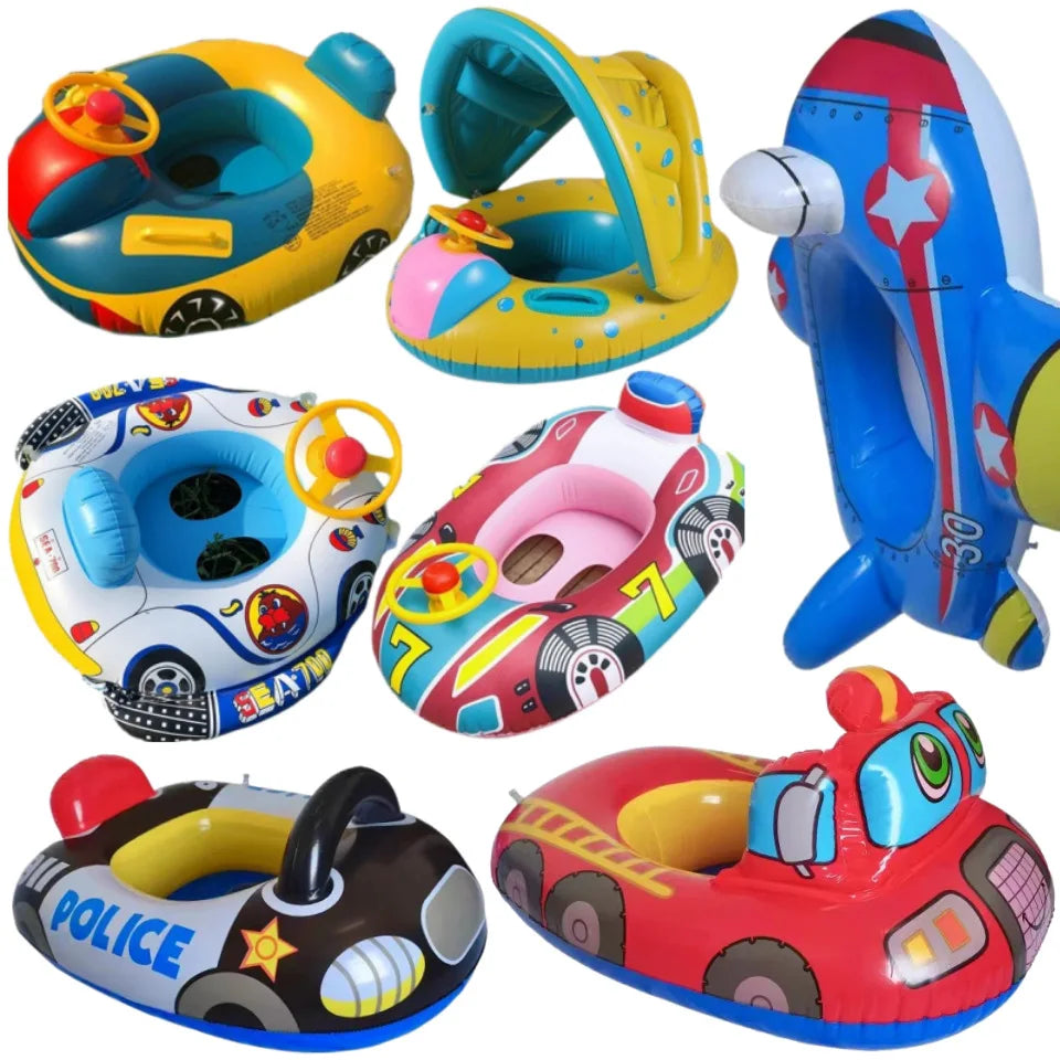 Big Inflatable Baby Swimming Police Car Pool Float