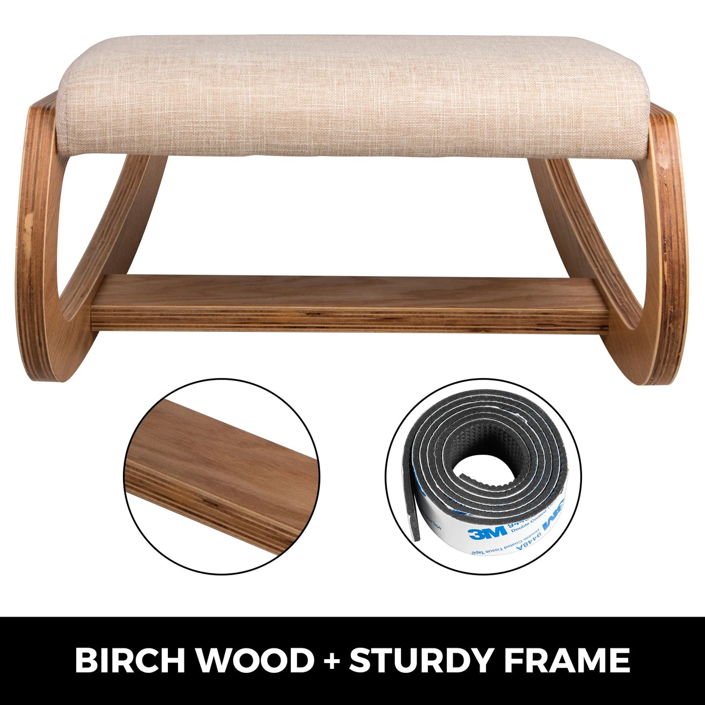 SucceBuy Ergonomic Kneeling Chair Stool with Thick Cushion — Improve Posture & Comfort for Home Office or Computer Use