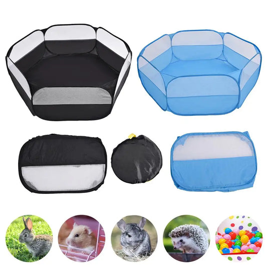 Foldable Pet Playpen Tent – Pop-Up Exercise Fence for Small Animals