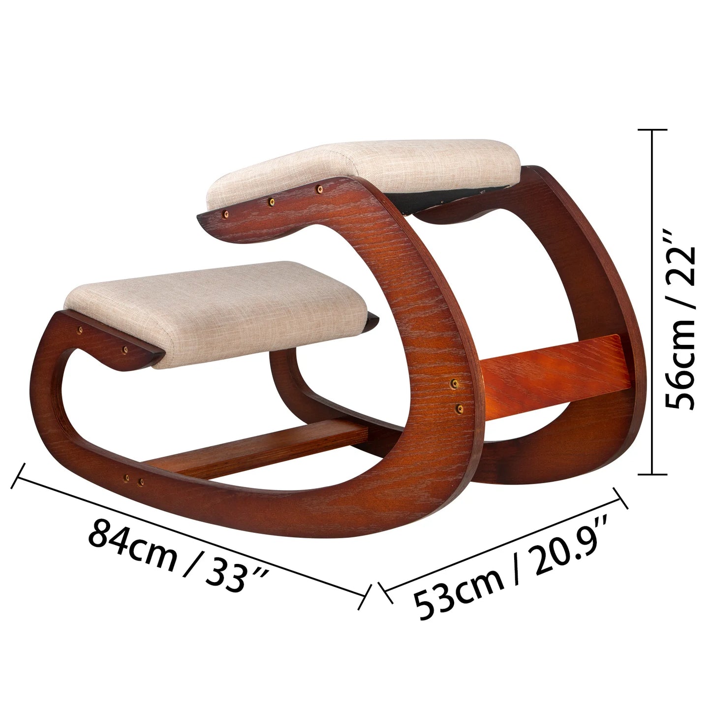 SucceBuy Ergonomic Kneeling Chair Stool with Thick Cushion — Improve Posture & Comfort for Home Office or Computer Use