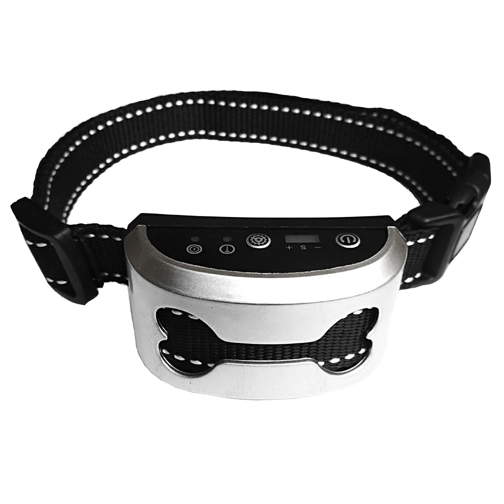 Rechargeable Waterproof Anti-Bark Collar for Dogs – Humane Ultrasonic & Shock Stop Device – USB Electric Safe Bark Control Guard