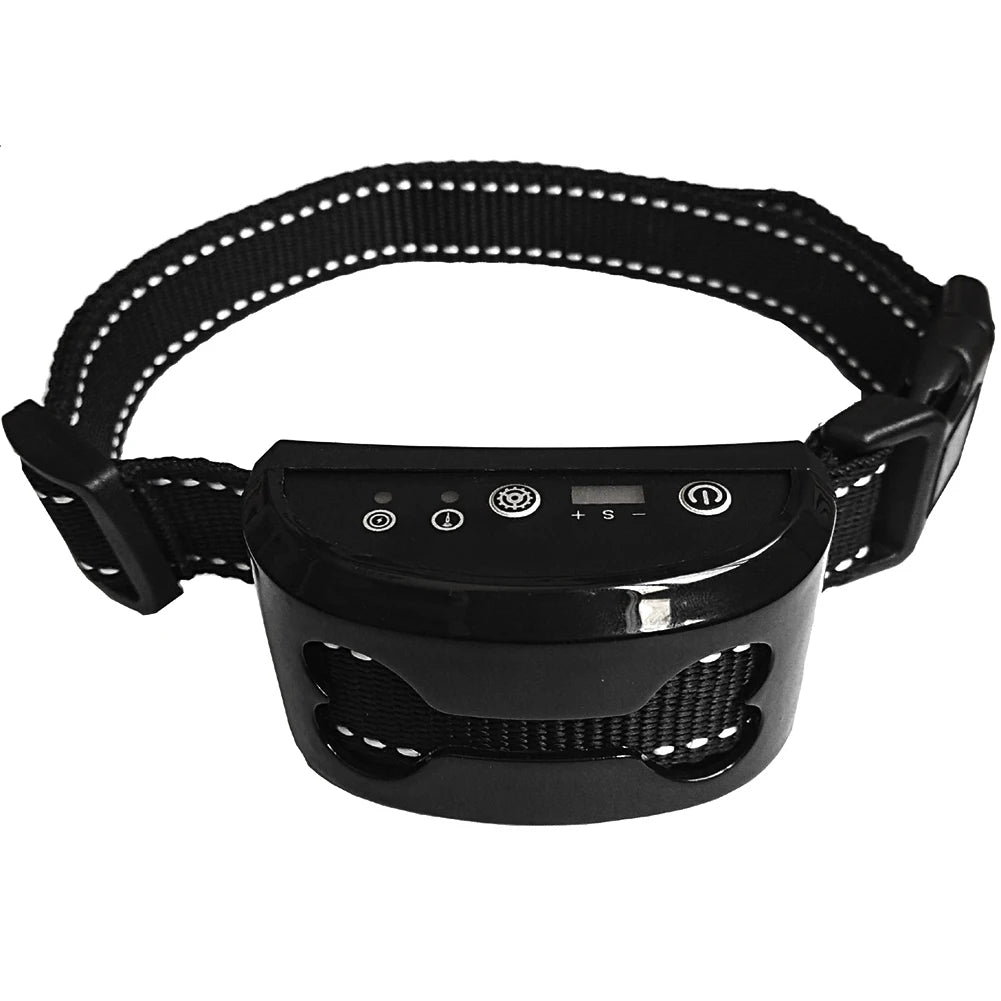 Rechargeable Waterproof Anti-Bark Collar for Dogs – Humane Ultrasonic & Shock Stop Device – USB Electric Safe Bark Control Guard