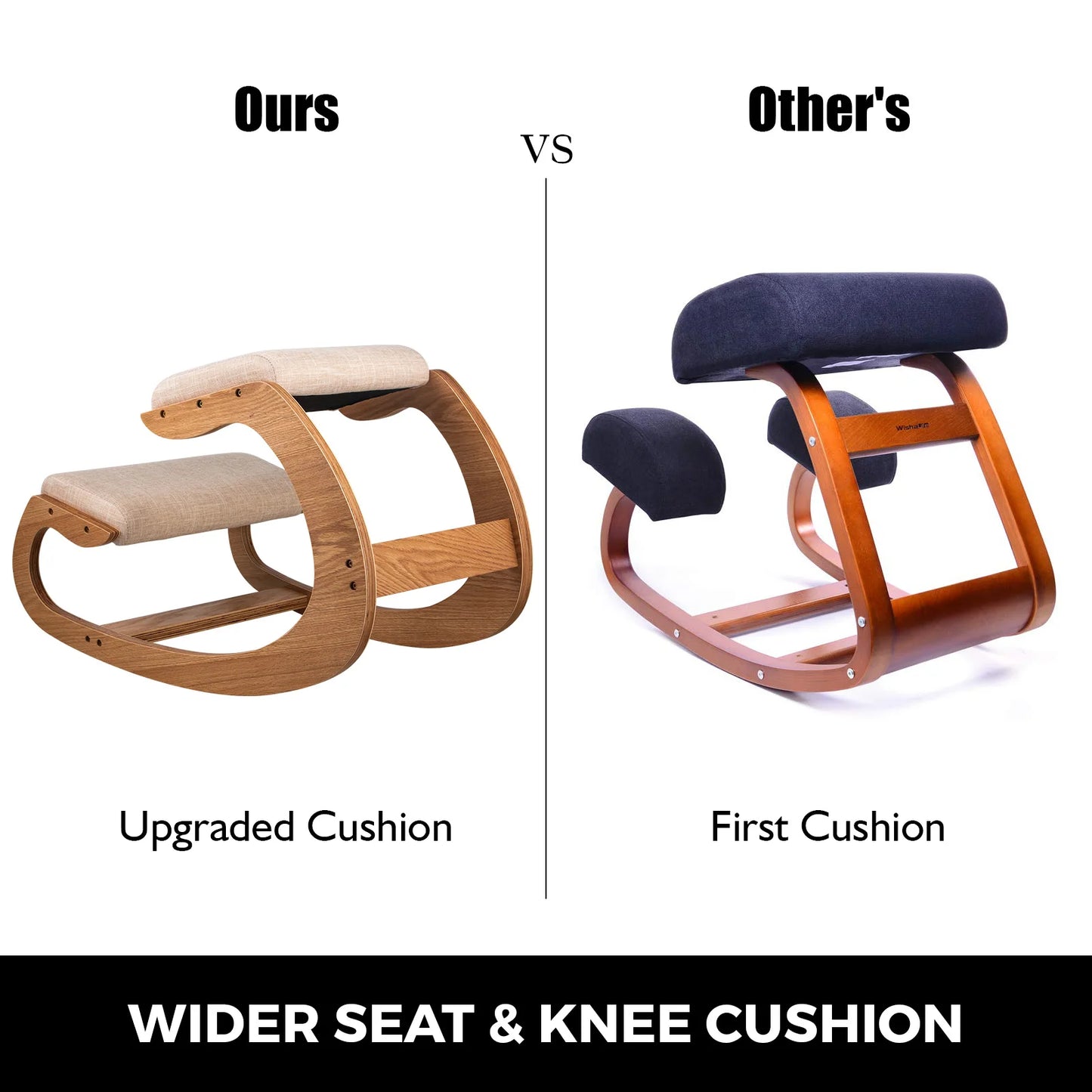 SucceBuy Ergonomic Kneeling Chair Stool with Thick Cushion — Improve Posture & Comfort for Home Office or Computer Use