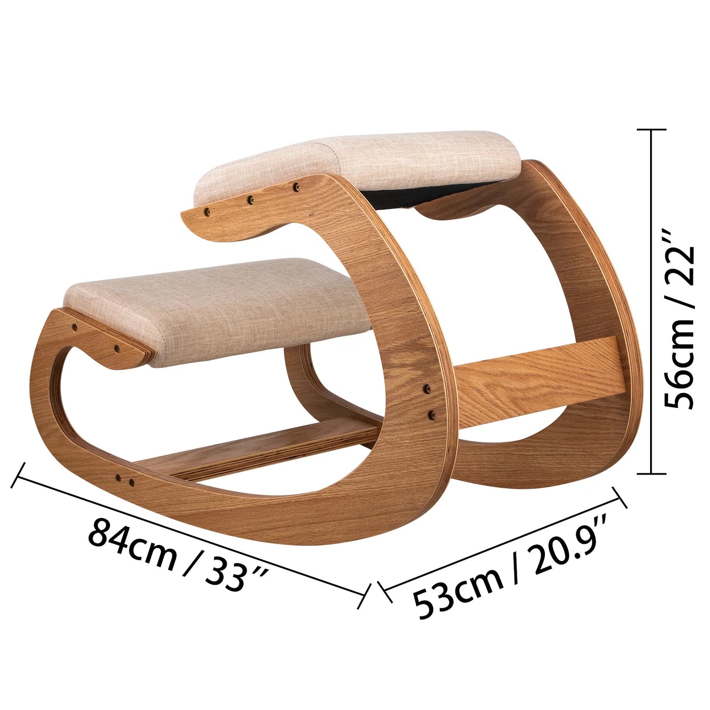 SucceBuy Ergonomic Kneeling Chair Stool with Thick Cushion — Improve Posture & Comfort for Home Office or Computer Use