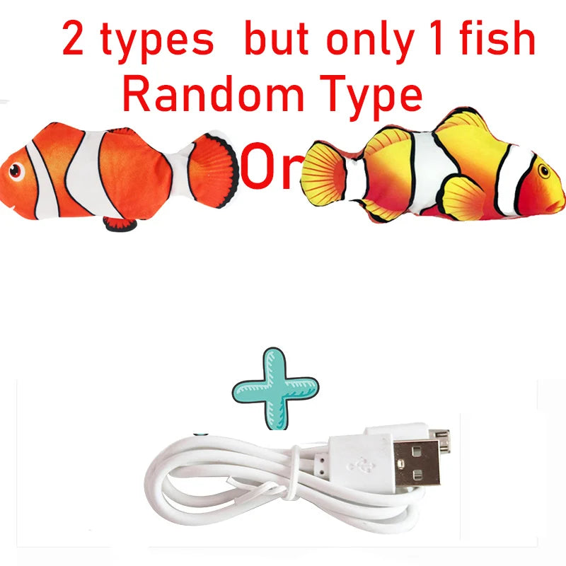 USB Rechargeable Floppy Fish Cat Toy – Realistic 3D Electric Kicker with Motion Sensor, Catnip & Sound – Interactive Chew Toy for Cats and Small Dogs