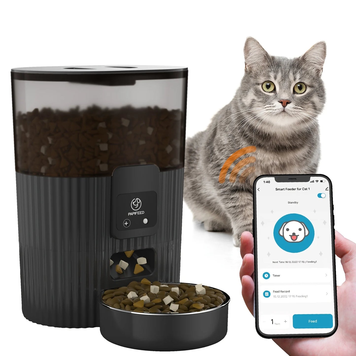 Automatic  Pet Feeder / Dispenser With WIFI Remote