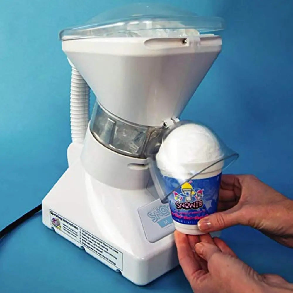Premium Snow Cone Maker Kit with Flavored Powder Sticks Fast Ice Shaver Home 6 Stick Set Fluffy Ice in 5 Seconds Heavy Duty