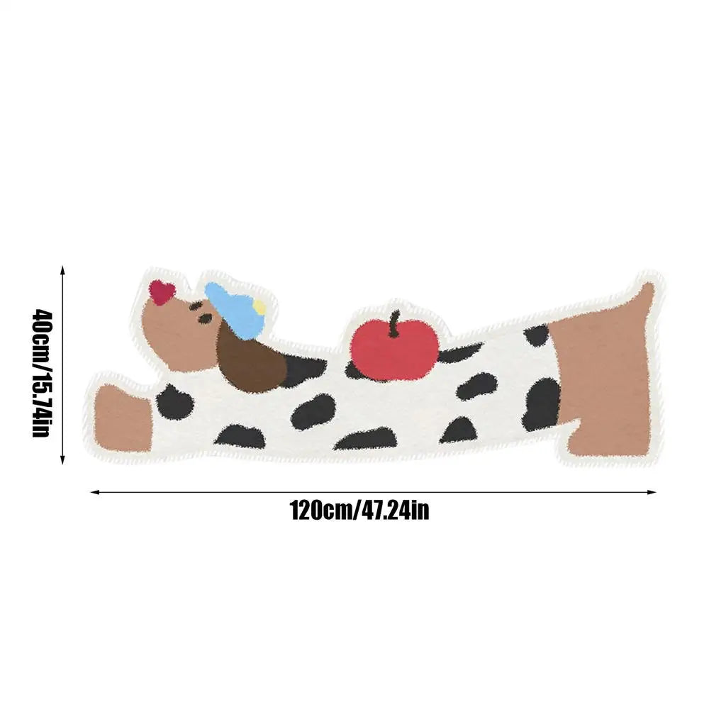 Dog Bathroom Rug – Funny Plush Shower Mat with Cute Dog Pattern, Water Absorbent, Thick & Non-Slip Washable Bath Mat
