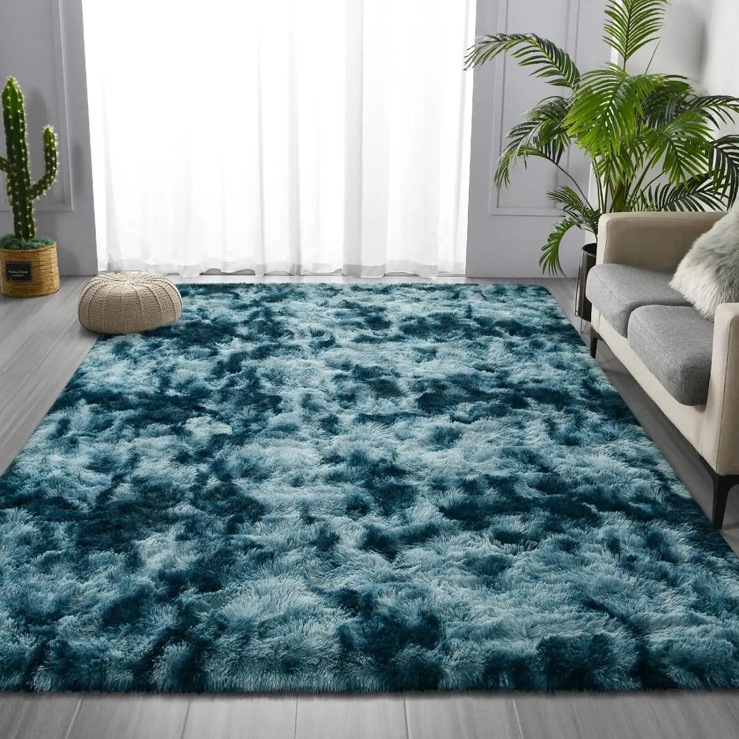 Super Soft Large Plush Tie Dye Velvet Rugs