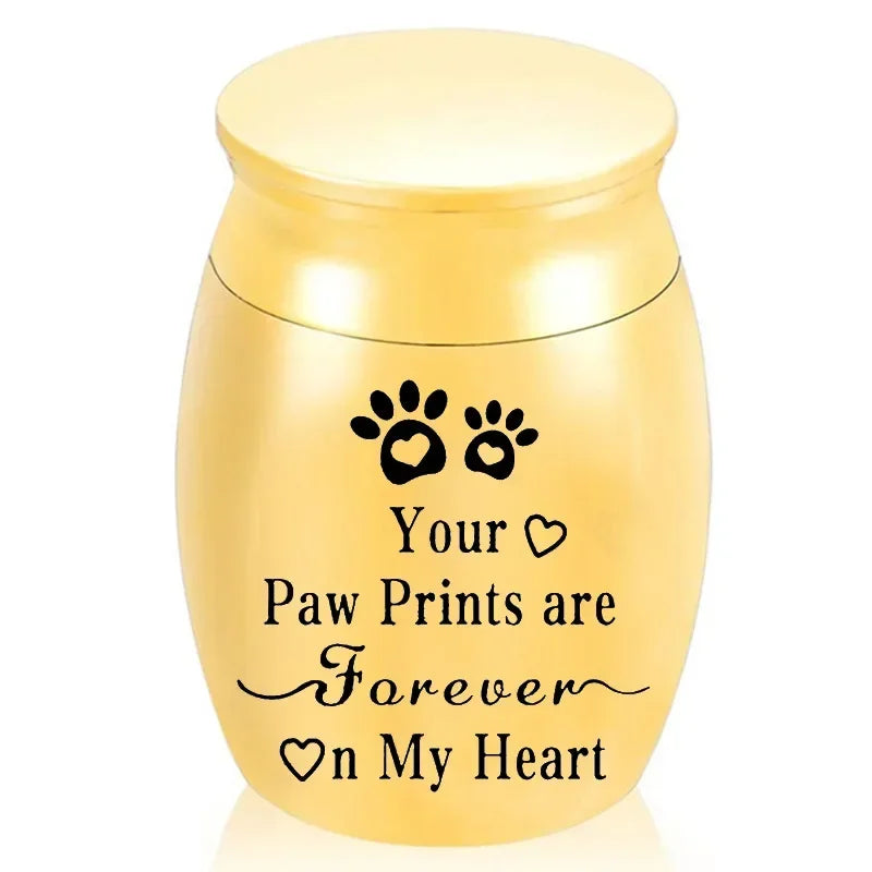 Pet Urn for Dogs & Cats – Decorative Metal Cremation Urn, Portable Memorial Keepsake for Pet Ashes