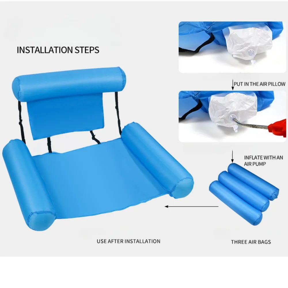 Inflatable Adult Water Lounge Chairs / Pool Float