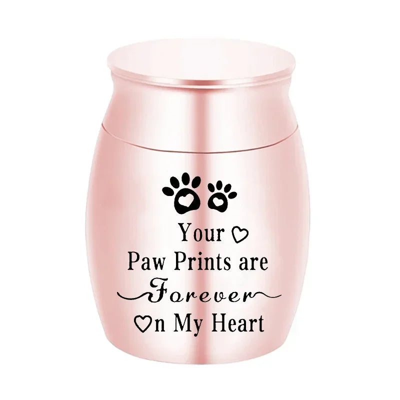 Pet Urn for Dogs & Cats – Decorative Metal Cremation Urn, Portable Memorial Keepsake for Pet Ashes