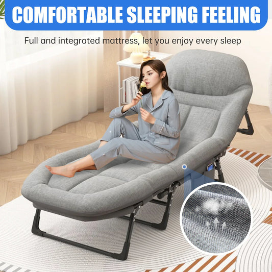 American Folding Bed – Household Single Sofa Bed & Nap Lounge Chair for Indoor & Outdoor Relaxation