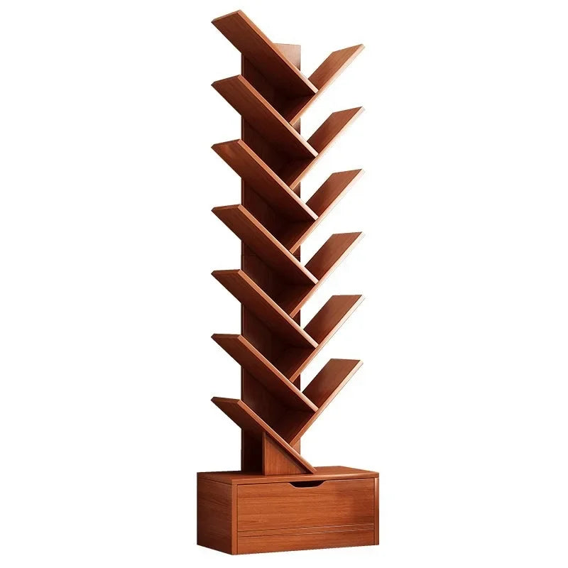 Standing Wooden Storage Rack Bookshelf