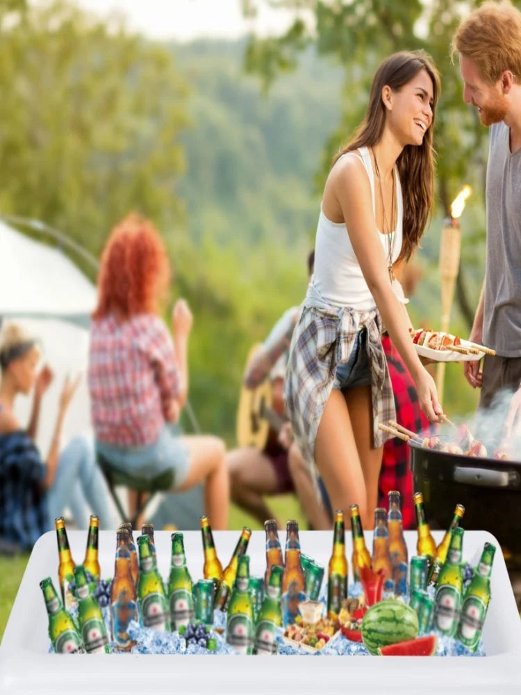 Inflatable Ice Bar & Buffet Cooler Tray – Portable Ice Bucket for Parties, BBQs, Camping & Poolside Events