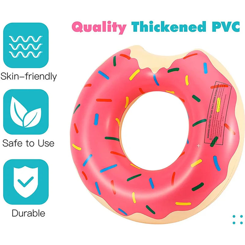 Rooxin Donut Swimming  Inflatable Swimming  Pool Float Ring