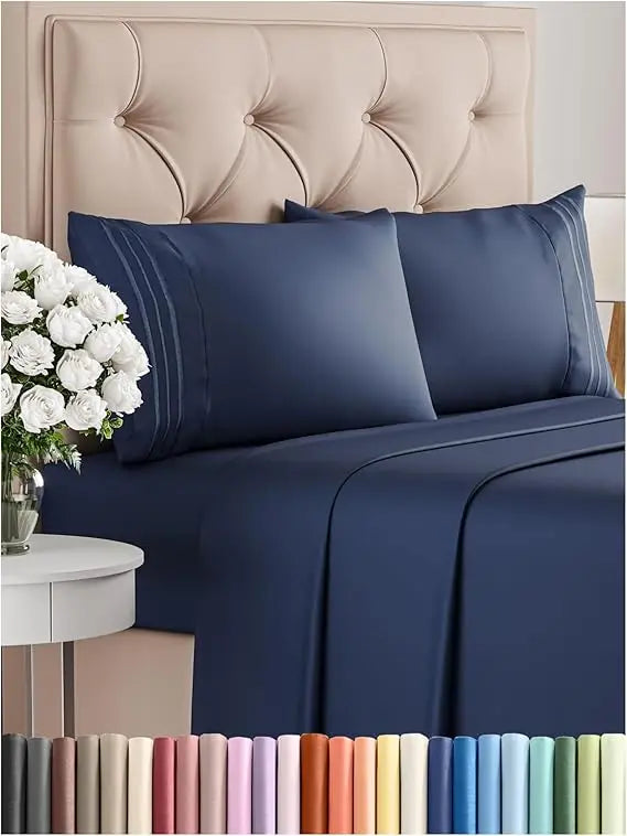 California King 4-Piece Sheet Set – Soft, Breathable & Cooling Hotel Luxury Bedding for Women, Men, Kids & Teens
