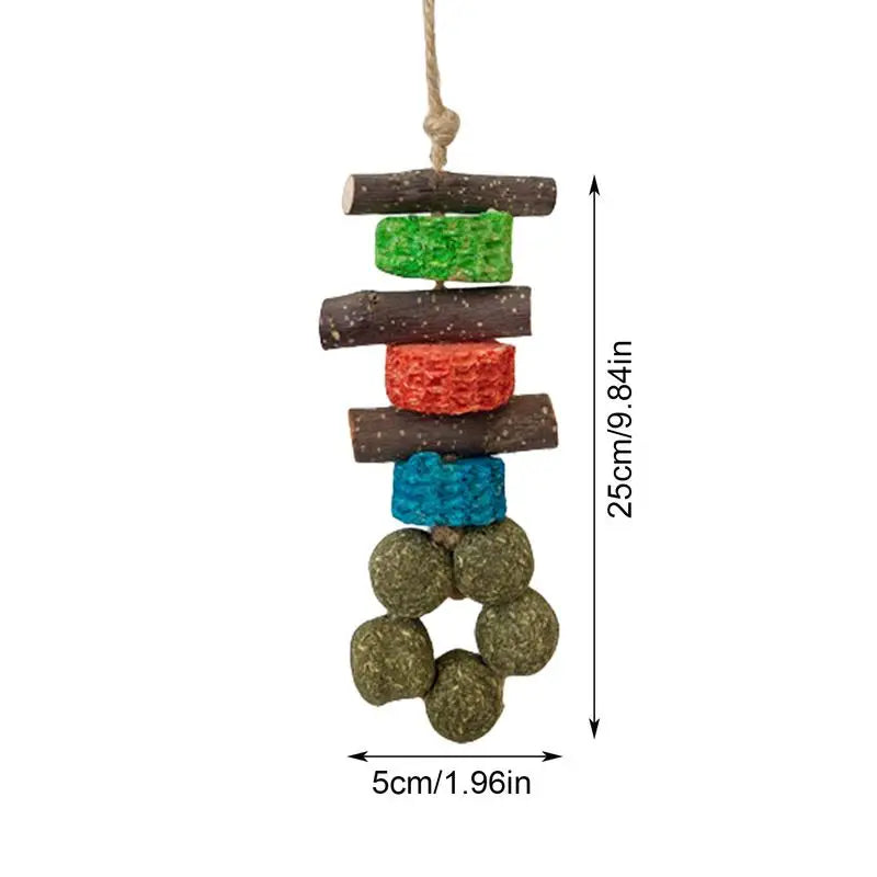 Wooden Chew Toys for Guinea Pigs – Natural Teething & Oral Care Toy for Hamsters, Hedgehogs, Degus, and Small Pets