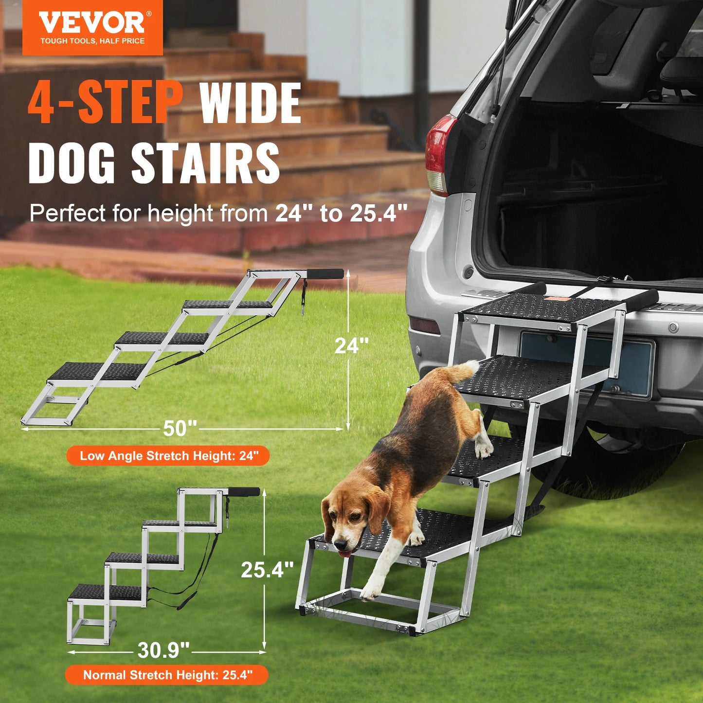 Portable Aluminum Folding Dog Stairs