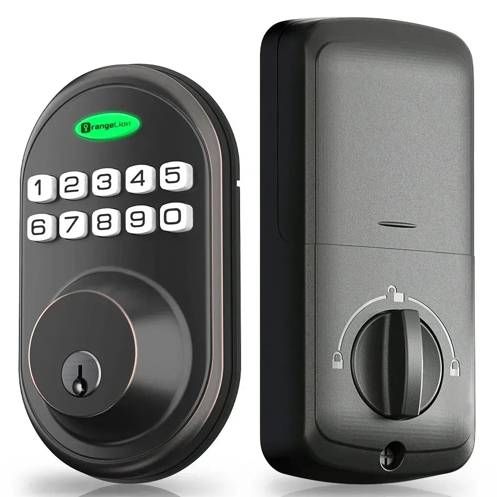 EUUKAIHG Keyless Entry Door Lock – Smart Deadbolt with Keypad, One-Touch Lock/Unlock, Auto-Locking & Backup Key Access – Secure Electronic Lock for Home or Office