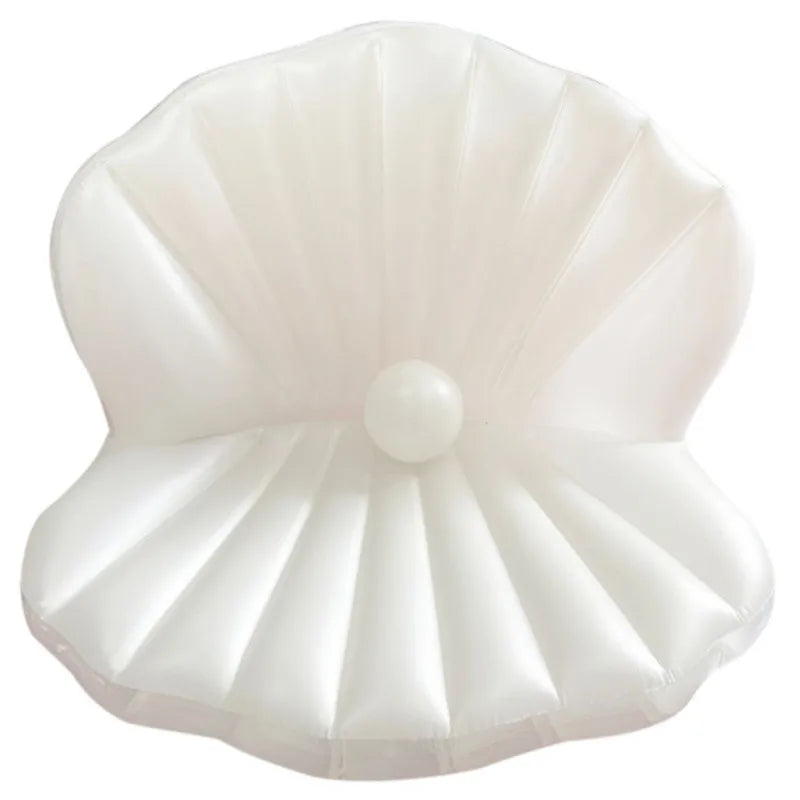 Giant Inflatable Seashell Pool Float with Pearl Ball – Luxury Lounge Chair & Bed for Summer Pool, Beach, and Party Fun