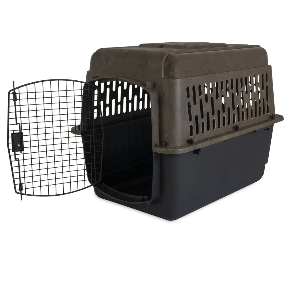 Large Plastic Dog Kennel – Portable Outdoor & Indoor Pet Carrier Crate with 360° Ventilation | Suitable for Dogs 70-90 lbs