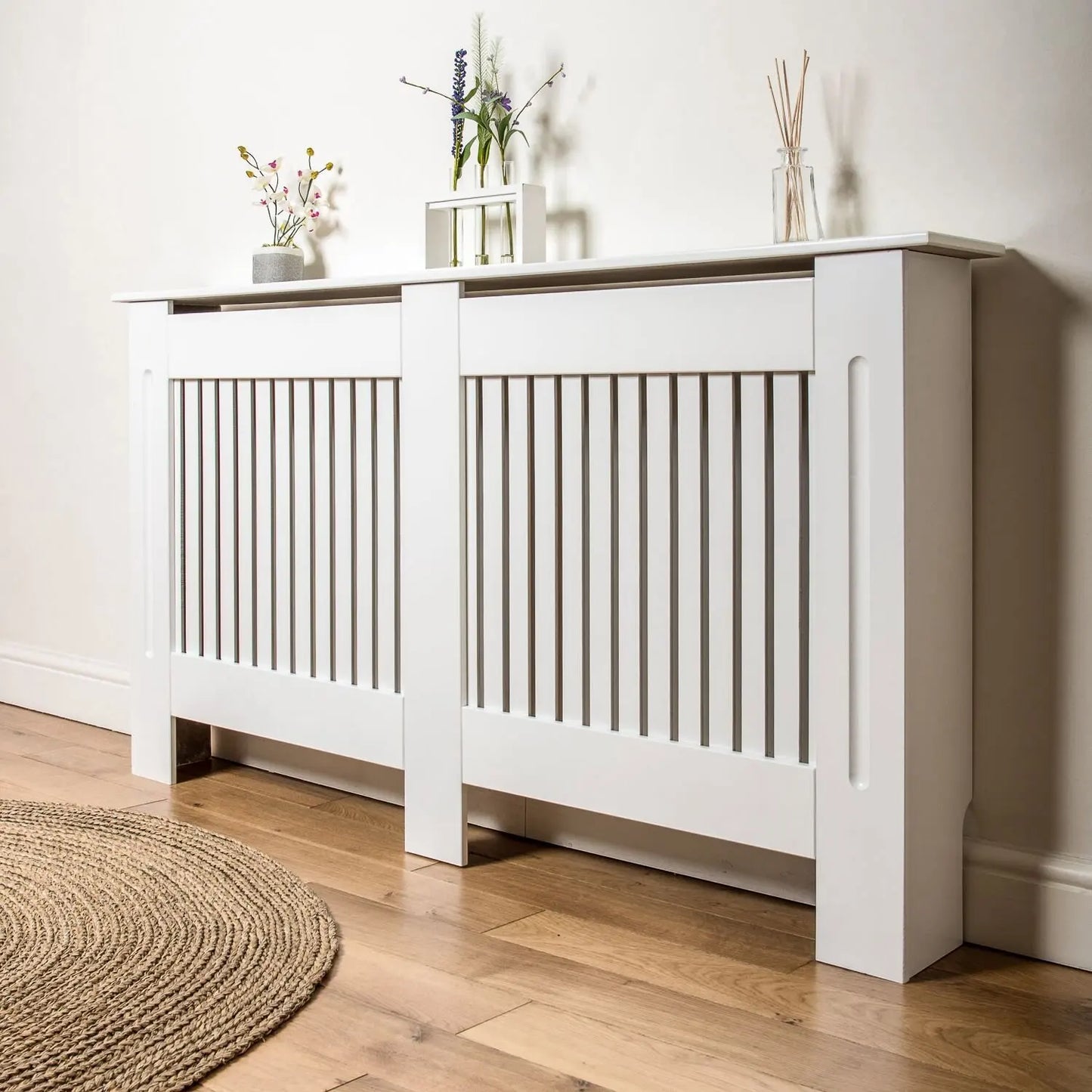 Extra Tall 92CM Radiator Cover MDF Cabinet Grill Shelf Fence Panel Barrier