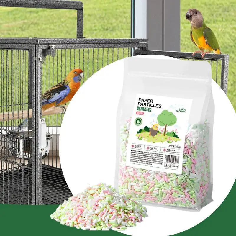 Natural Bird & Small Animal Bedding – Soft Paper & Wood Shavings with Odor Control for Parrots, Hamsters, Guinea Pigs & More