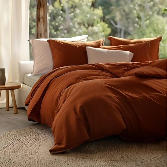 Cashmere Cotton Duvet Cover Set – Luxury Queen Bedding Made from Mongolian Cashmere & Pima Cotton Blend