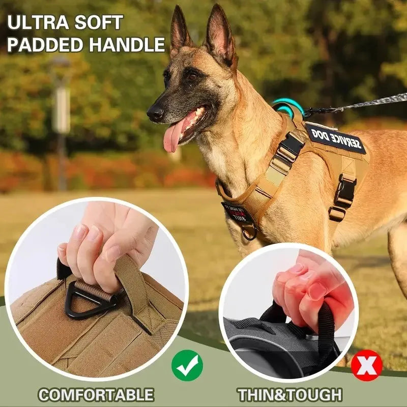 Personalized Nylon Reflective Pet Dog Harness – Adjustable Vest for Small, Medium & Large Dogs | Training & Walking Safety Gear