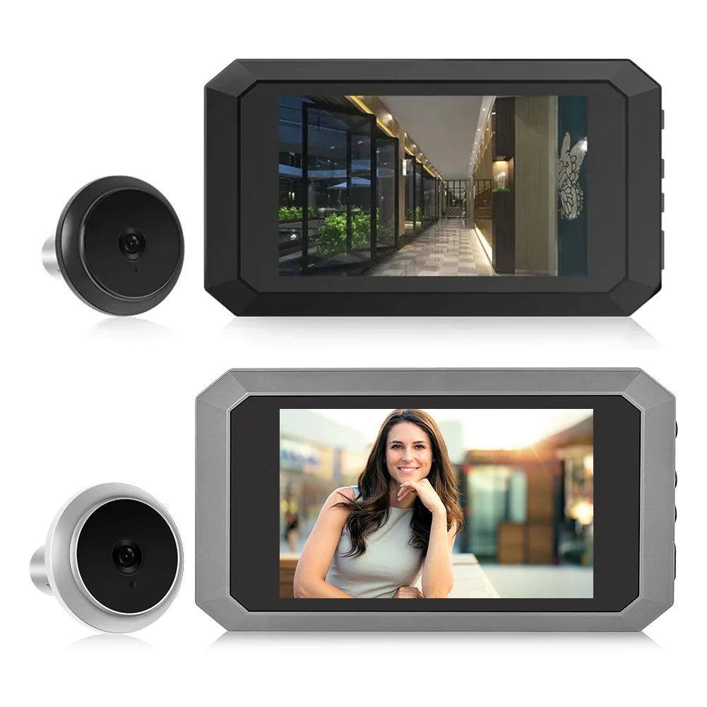 3.97-Inch Digital Door Viewer Peephole Camera – Electronic Magic Eye with Photo & Video Recording, Home Safety Viewfinder for Front Door Security