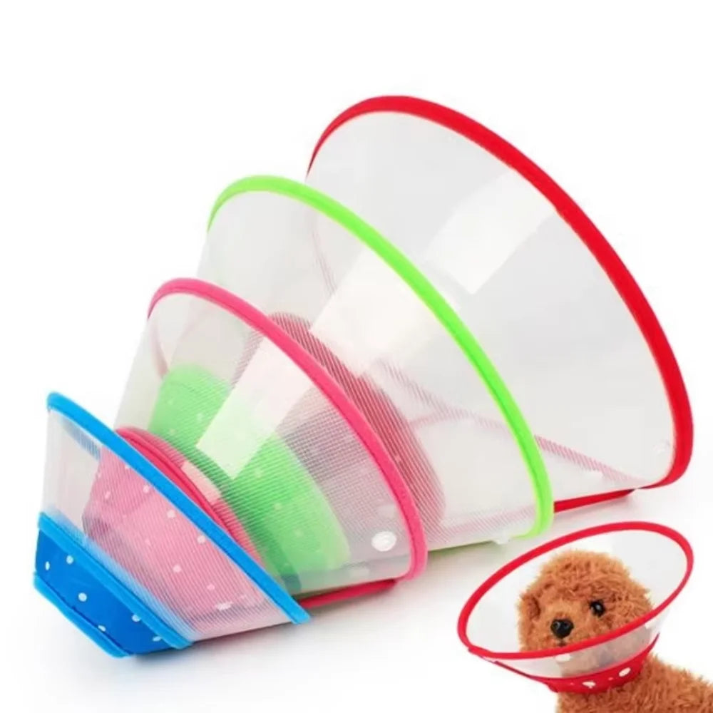 1Pc Cute Adjustable Pet Recovery Cone Collar – Soft & Comfortable Dog E-Collar for Post-Surgery Protection – Martingale Collar Style