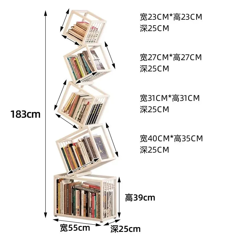 Rotating Boxes Bookshelf  / Storage Rack