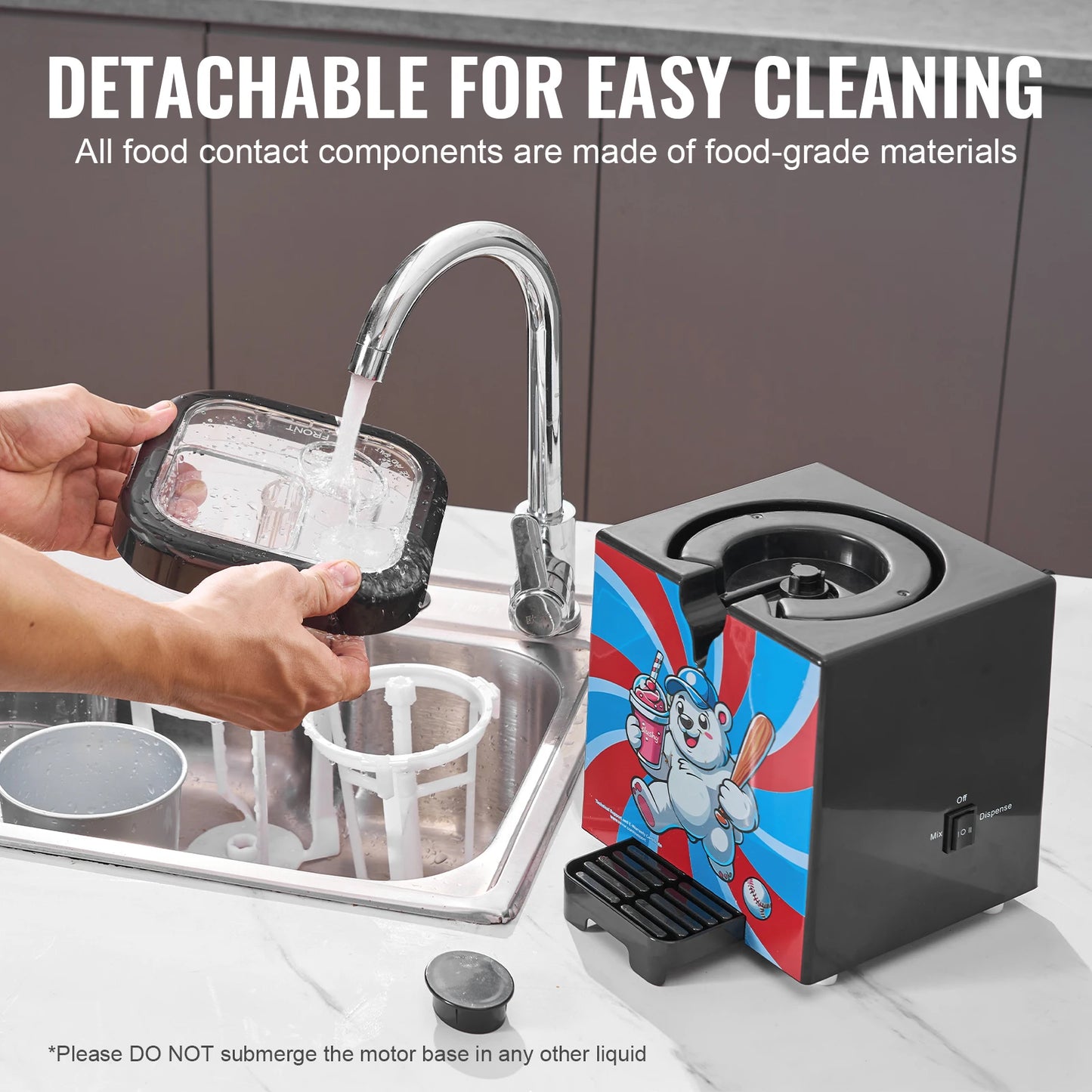 SucceBuy Slushy Machine for Home – Frozen Drink & Smoothie Maker with Food-Grade Materials, Perfect for Kids’ DIY Parties