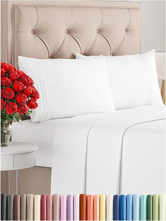 California King 4-Piece Sheet Set – Soft, Breathable & Cooling Hotel Luxury Bedding for Women, Men, Kids & Teens