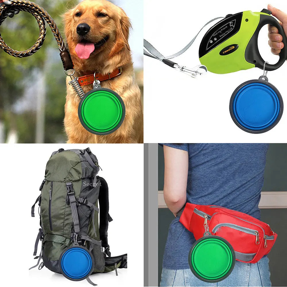 Collapsible Pet Silicone Food or Water Bowl