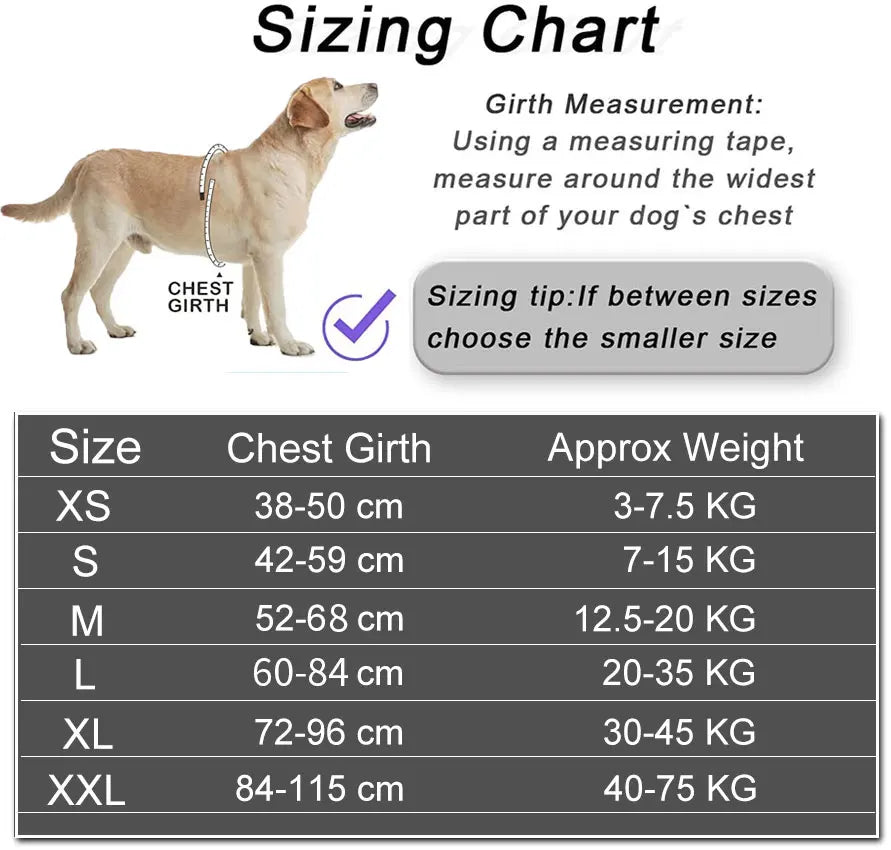 NO PULL Reflective Breathable Adjustable Pet Harness