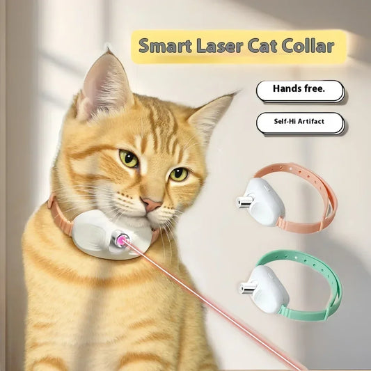 🐾 Intelligent LED Laser Cat Collar – USB Rechargeable Interactive Toy for Indoor Cats | Infrared Motion Laser for Safe Self-Play & Exercise