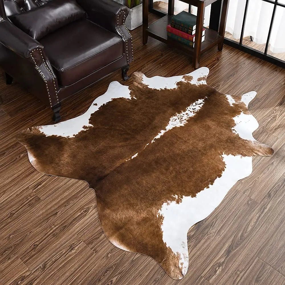American style Animal Print Rug faux fur cowhide rug / carpet