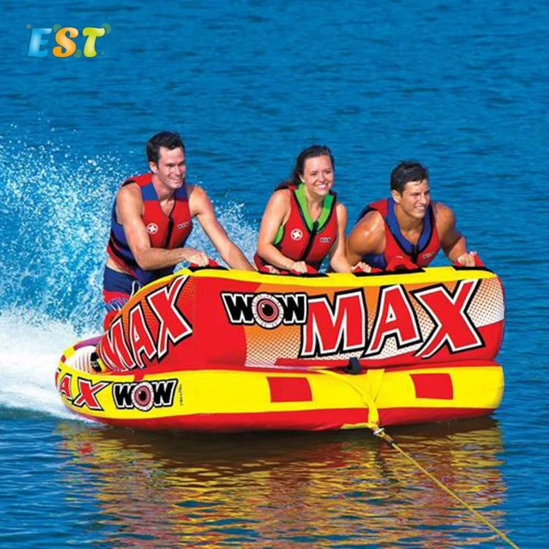 Inflatable Towable Surfing Water Toy – Water Ski Boat for Beach, Sea & Lake Fun