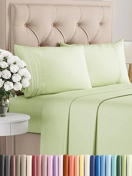 California King 4-Piece Sheet Set – Soft, Breathable & Cooling Hotel Luxury Bedding for Women, Men, Kids & Teens