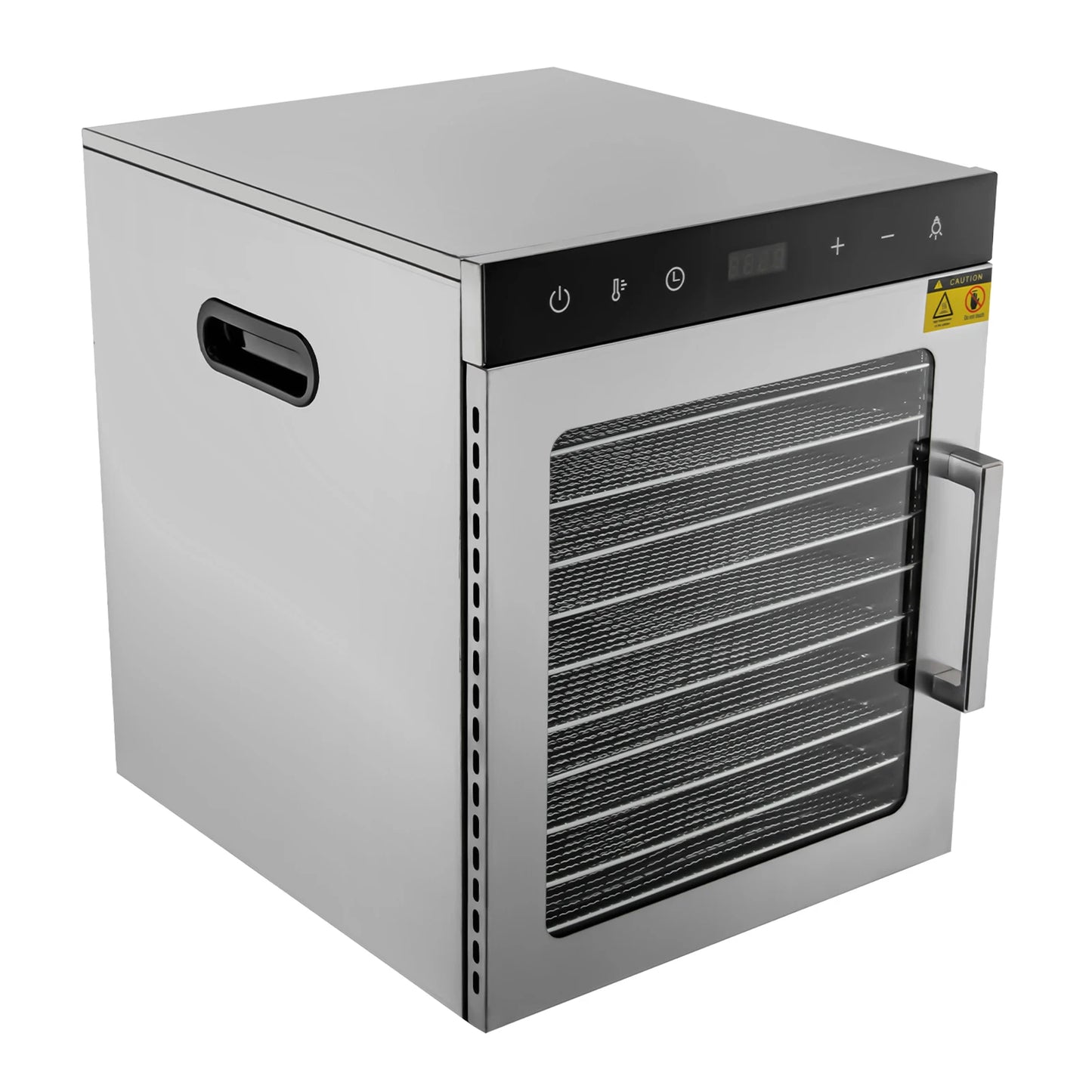 800W Electric Food Dehydrator with 10/12 Stainless Steel Trays – Commercial-Grade Jerky, Fruit & Vegetable Dryer Machine