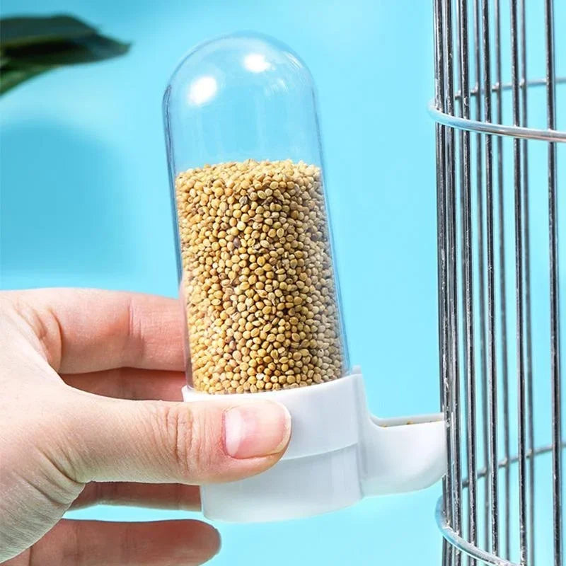Hanging Pet Feeder & Water Dispenser – Squirrel & Parrot Food Box for Bird Cages, Durable Bird Supplies Accessory